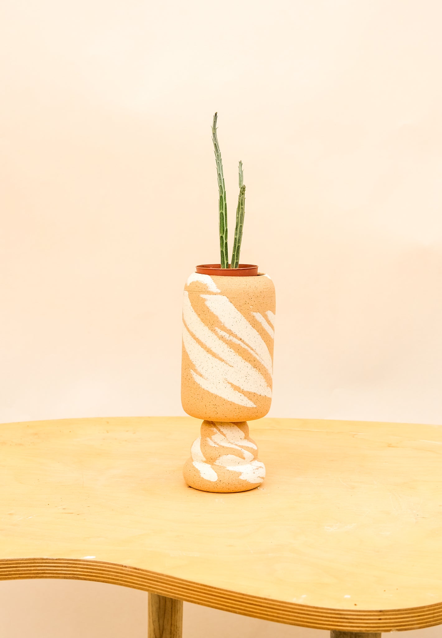 Small Pedestal Planter Desert Splash 3