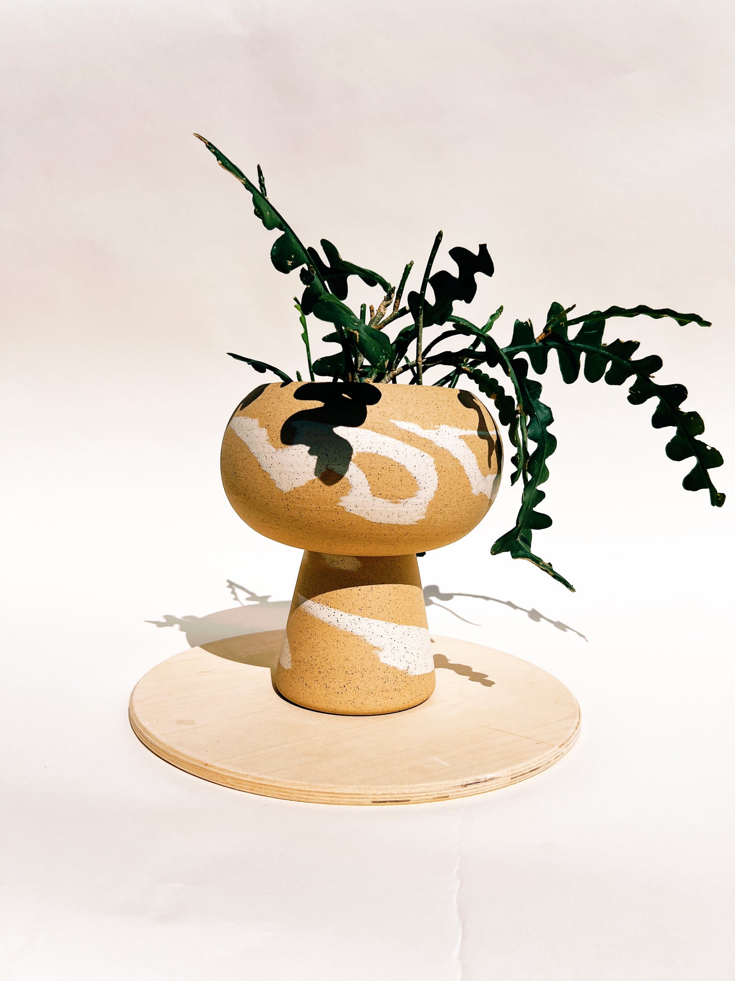 Large Orbital Pedestal Planter Desert Splash