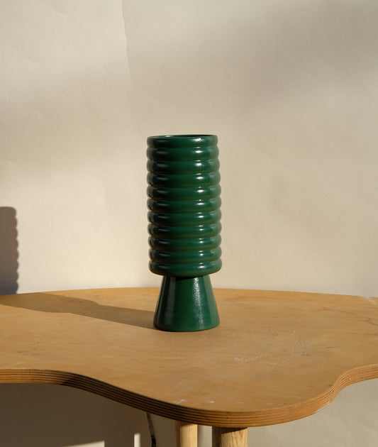 Medium Pedestal Planter Lodge Green