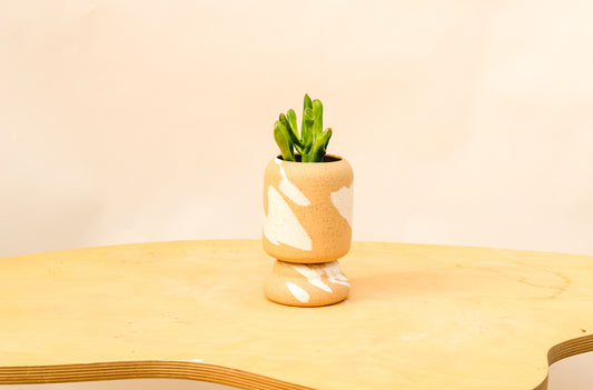 Small Pedestal Planter Desert Splash 18