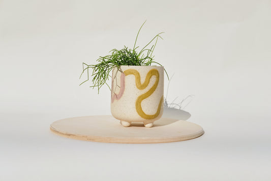 Medium One Of A Kind Footed Squiggle Planters